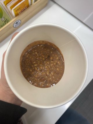 다미즐 [아이슈어] 맛있는 관리의 시작 그래놀라 풀믹스 쉐이크 4종 택 1/7일분/초콜릿, 고구마, 곡물, 바나나 — 5점을 준 리뷰어가 2021년 4월 올린 사용 사진
