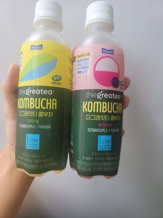 더그레잇티 콤부차 [매일유업] 더그레잇티 44kcal 콤부차 300ml *12개입 (오리지널 6개+베리리치 6개) — 5점을 준 리뷰어가 2023년 8월 올린 사용 사진