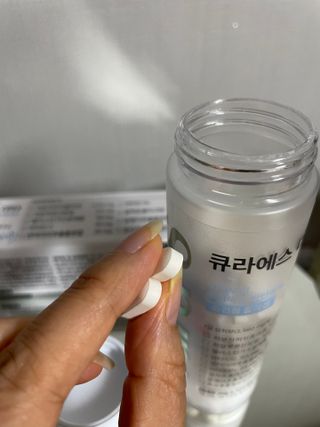 [큐라에스] 뮤신콜라겐 더마3 76.8(1개월분) — 4.5점을 준 리뷰어가 2023년 12월 올린 사용 사진