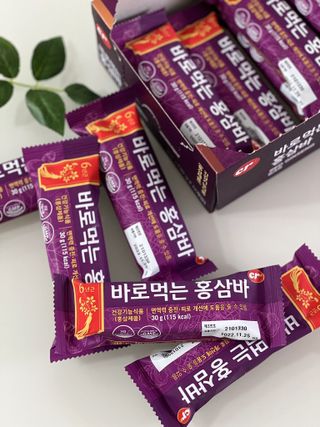 씨알푸드 건강기능식품 6년근 홍삼 함유, 바로먹는 홍삼바 30g 12개입 — 4.5점을 준 리뷰어가 2022년 3월 올린 사용 사진