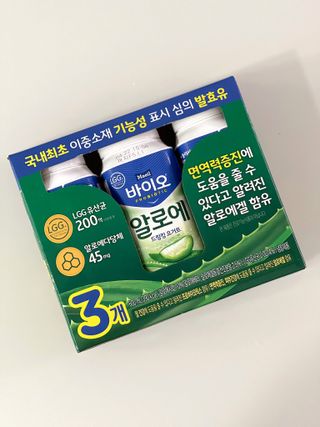 LIVE 매일바이오 알로에 드링킹 요거트 — 5점을 준 리뷰어가 2022년 4월 올린 사용 사진
