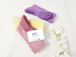 [사이즈가 있는 양말 필로이] 여자 트레킹 양말 3족 세트【 S, M, L 】3가지 사이즈_컬러 별로 1족씩 — 5점을 준 리뷰어가 2022년 9월 올린 사용 사진