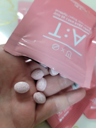 입 냄새 완화에 도움을 주는 에티켓 캔디 복숭아맛 앳캔디 — 5점을 준 리뷰어가 2021년 1월 올린 사용 사진