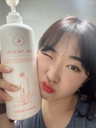 프리[닥터문] 유산균 락토케어 질경초 여성청결제 1000ml (젤타입) — 5점을 준 리뷰어가 2022년 7월 올린 사용 사진