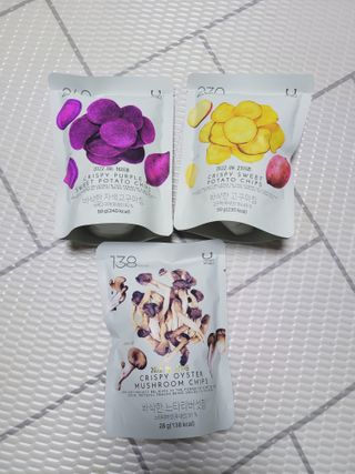 딜라이트 프로젝트 바삭한 원물칩 3종 고구마칩, 자색고구마칩, 느타리버섯칩 [총 6봉지] — 5점을 준 리뷰어가 2022년 3월 올린 사용 사진