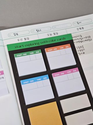 MF[비마이웨이]특허받은 할일카드 플래너, 비마이웨이 세트(만년형) — 5점을 준 리뷰어가 2023년 7월 올린 사용 사진