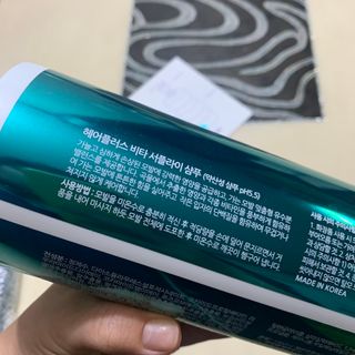 헤어플러스 가는모발용 비타 서플라이 샴푸, 트리트먼트, 앰플 5개SET — 5점을 준 리뷰어가 2021년 7월 올린 사용 사진