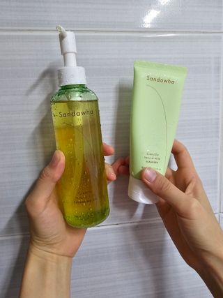 스킨큐어 산다화 순한 클렌징 동백 오일 200ml — 5점을 준 리뷰어가 2023년 3월 올린 사용 사진
