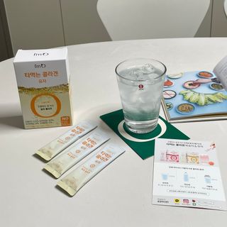 [음료수 대신 가능!]  빠르게 흡수되는 아임오 타먹는 콜라겐 1박스 — 5점을 준 리뷰어가 2023년 4월 올린 사용 사진