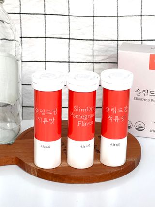 [슬림드랍 석류맛] 건기식 다이어트 보조제 겸 비타민 — 5점을 준 리뷰어가 2022년 1월 올린 사용 사진