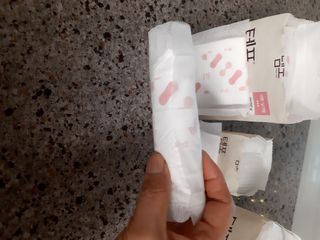 N[템포] 템포 패드 내추럴 순면 생리대 SET(중형 슬림 + 대형 + 라이너) — 5점을 준 리뷰어가 2024년 2월 올린 사용 사진