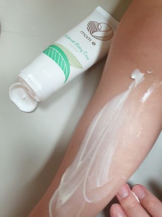 mom e 맘이 내추럴 베이비 케어 크림+바디오일 — 5점을 준 리뷰어가 2021년 1월 올린 사용 사진