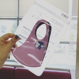 JHWORLD 스누피 마스크 정품 스누피 에어로실버 국산 빨아쓰는 3D 패션마스크 1매입 — 5점을 준 리뷰어가 2021년 9월 올린 사용 사진