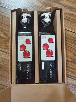 [바이윙클] 페르시아 유기농 석류 착즙주스 750ml 2병 + 선물박스 세트 — 5점을 준 리뷰어가 2022년 2월 올린 사용 사진