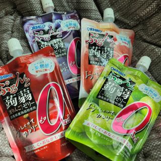 ORIHIRO 오리히로 곤약젤리 제로칼로리 130g 4종 4팩(맛별로 1팩씩) — 5점을 준 리뷰어가 2023년 2월 올린 사용 사진