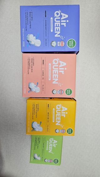 에어퀸 뉴브레스 유기농 생리대 4종 (팬티라이너 20P + 중형 10P + 대형 10P + 오버나이트 8P)_체험단 — 4점을 준 리뷰어가 2024년 6월 올린 사용 사진