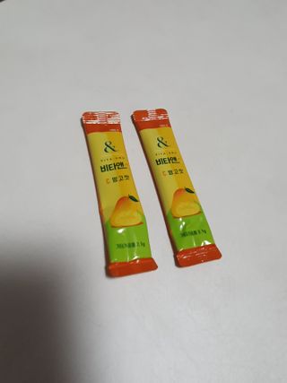 비타앤C 레몬맛, 망고맛 — 5점을 준 리뷰어가 2021년 4월 올린 사용 사진