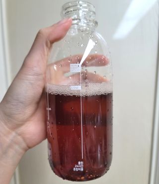 클린24시간 1BOX(5포) + 전용보틀(500ml) — 5점을 준 리뷰어가 2022년 10월 올린 사용 사진