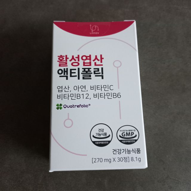 [리노브] 4세대 활성엽산 액티폴릭 270mg x 30정 리뷰 사진