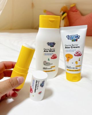 포멀비 키즈 더마베리어 아토 세트(크림 120ml+워시 300ml+스틱밤 18g) — 5점을 준 리뷰어가 2023년 11월 올린 사용 사진