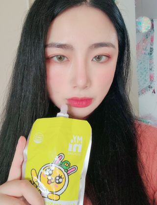 일동제약 마이니 마이니 쏙빠진 곤약젤리 — 5점을 준 리뷰어가 2021년 2월 올린 사용 사진