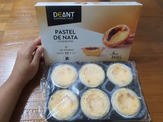 디앙뜨 포르투갈 에그타르트 오리지널 맛+패션후르츠+초콜릿타르트 맛 중 택1 — 4점을 준 리뷰어가 2021년 8월 올린 사용 사진