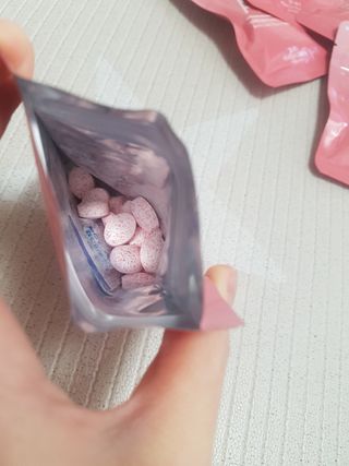 입 냄새 완화에 도움을 주는 에티켓 캔디 복숭아맛 앳캔디 — 5점을 준 리뷰어가 2021년 1월 올린 사용 사진