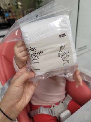 디어엘로디 프리미엄 유기농 베이비 솜티슈 40매 3 + 1 PACK — 5점을 준 리뷰어가 2021년 2월 올린 사용 사진