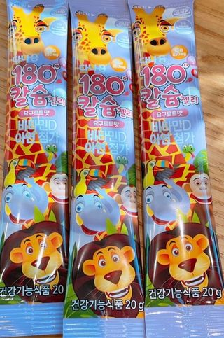 다나음 180도 칼슘젤리+아연면역젤리 — 4점을 준 리뷰어가 2022년 1월 올린 사용 사진