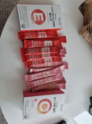 인디닥터 면역 생생 핑크 이뮨 젤리 + 타이탄 BCAA 프로틴 젤리스틱 — 5점을 준 리뷰어가 2022년 3월 올린 사용 사진