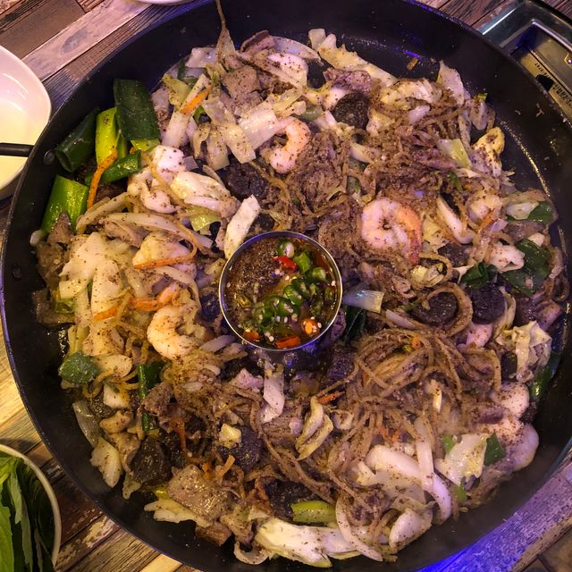 [순대싸롱 미아점] 새우백순대 2인분 + 순대곱창전골 리뷰 사진