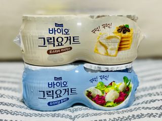 매일바이오 그릭요거트 오리지널 플레인 4개, 로스터리 커피믹스 4개 — 5점을 준 리뷰어가 2021년 12월 올린 사용 사진