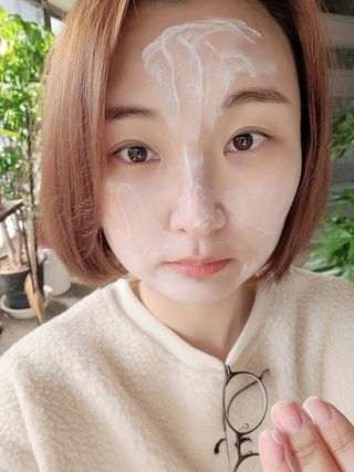 바노바기 코스메틱 바노바기 밀크씨슬 리페어 시카 선스크린 플러스 50ml — 4점을 준 리뷰어가 2023년 2월 올린 사용 사진