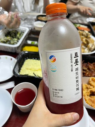 트롯전통식혜 트롯레드비트식혜 1리터 +500리터 — 5점을 준 리뷰어가 2021년 6월 올린 사용 사진