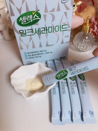 셀렉스스포츠 셀렉스 밀크세라마이드 저분자피쉬콜라겐 28포 X 1박스 — 5점을 준 리뷰어가 2021년 6월 올린 사용 사진