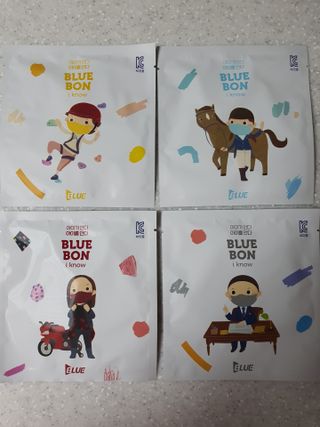 [블루 본 아이노우] 유아용 컬러마스크 40 PCS SET 2중 택 1 — 5점을 준 리뷰어가 2021년 4월 올린 사용 사진