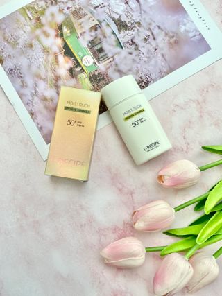 아이레시피 모이스트터치 스포츠 선밀크 50ml (SPF50+ PA+++) — 5점을 준 리뷰어가 2023년 6월 올린 사용 사진