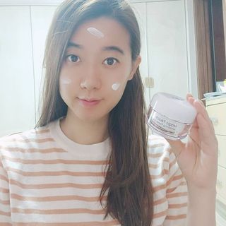 랑스레 매직피치 화이트닝 파워 화이트닝크림 — 5점을 준 리뷰어가 2021년 5월 올린 사용 사진