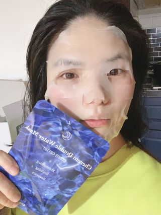 체르엠 그린 케비어 더블워터 마스크팩 5매입  2팩 — 4.5점을 준 리뷰어가 2021년 12월 올린 사용 사진