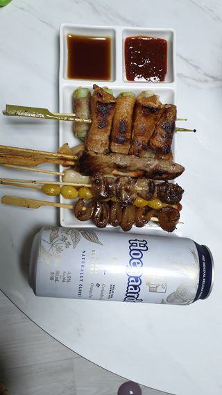 [다물꼬치] 모듬꼬치 10개 +데리야끼소스120g+매운고추소스120g — 5점을 준 리뷰어가 2021년 10월 올린 사용 사진