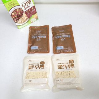 [풀무원] 식물성 저당질식 세트, 두부면 매콤라구파스타와 두부면 직화짜장 — 5점을 준 리뷰어가 2021년 3월 올린 사용 사진