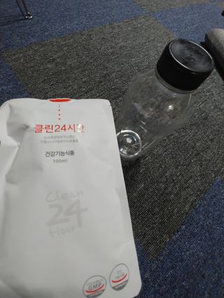 클린24시간 1BOX(5포) + 전용보틀(500ml) — 5점을 준 리뷰어가 2023년 1월 올린 사용 사진