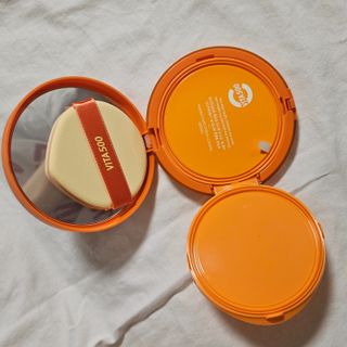 광동생활건강 MF[광동] 비타500✨주름개선·미백·SPF50+🌞퍼펙트쉴드 빅 선쿠션 본품 — 5점을 준 리뷰어가 2024년 5월 올린 사용 사진