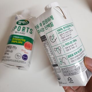 셀렉스스포츠 셀렉스 스포츠 웨이 프로틴 복숭아_ 330ml x 12팩 — 5점을 준 리뷰어가 2021년 8월 올린 사용 사진