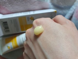 랑벨 비타 에너지 잡티 크림 75ml (피부 속 기미완화크림) — 4점을 준 리뷰어가 2022년 6월 올린 사용 사진