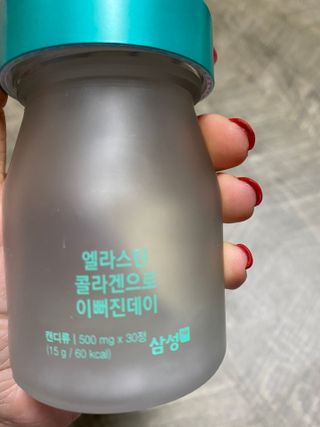 체인미 엘라스틴 콜라겐으로 이뻐진데이 500mg x 30정 — 5점을 준 리뷰어가 2021년 12월 올린 사용 사진