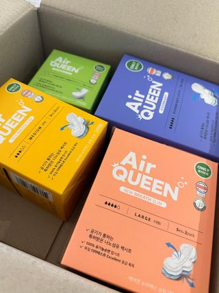에어퀸 뉴브레스 유기농 생리대 4종 (팬티라이너 20P + 중형 10P + 대형 10P + 오버나이트 8P)_체험단 — 5점을 준 리뷰어가 2024년 6월 올린 사용 사진