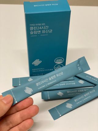 클린24시간 슬림앤유산균 1박스 (3.5g X 15포) — 5점을 준 리뷰어가 2023년 4월 올린 사용 사진