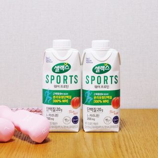 셀렉스스포츠 셀렉스 스포츠 웨이 프로틴 복숭아_ 330ml x 12팩 — 4.5점을 준 리뷰어가 2021년 3월 올린 사용 사진