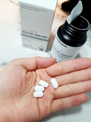 메디타민 원헌드레드 MSM 2000 — 5점을 준 리뷰어가 2021년 5월 올린 사용 사진